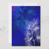 Carte Pin d'hiver bleu et blanc (Dos)