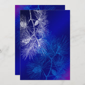 Carte Pin d'hiver bleu et blanc (Devant / Derrière)