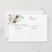 Carte Pin d'hiver recette élégante pour la mariée (Devant)