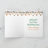 Carte Pin Festif et Oranges Noël Personnalisé (Intérieur)