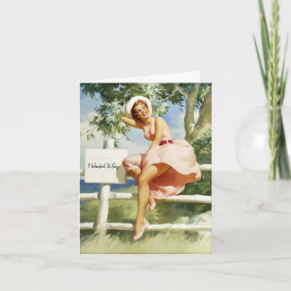 Carte Pin-Up Vintage, Anniversaire