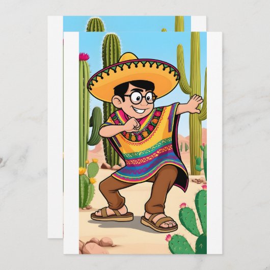 Carte Pinata Fun Fiesta (Devant / Derrière)