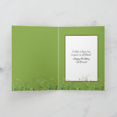 Carte Pinceau D'Anniversaire Avec Fleur sauvage (Intérieur)