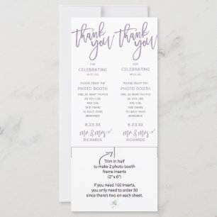Carte Pinceau mariage pour cadres de cabine photo (Lavan