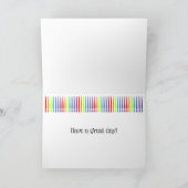 Carte Pinceaux, couleurs arc-en-ciel, joyeux anniversair (Intérieur)