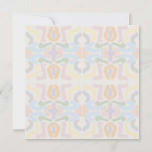 Carte Pinceaux pastel aquarelle sur fond blanc nuageux