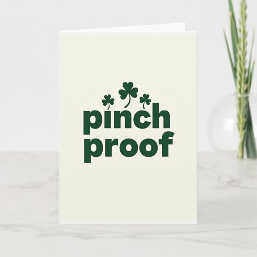 Carte Pinch Proof Shamrock Day Card (Devant)