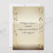 Carte Pine d'or Branche photo Joyeux Noël (Dos)