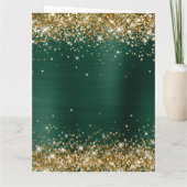 Carte Pine d'or Vert Parties scintillant huile Grand Joy (Dos)