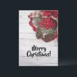 Carte Pine et collection Holly<br><div class="desc">Décorez pour la saison des fêtes avec cette collection avec une pinecone et un saint.</div>