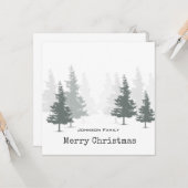 Carte Pine Forest Noël (Devant/Arrière en situation)