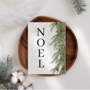 Carte Pine Garland Noel Business Christmas Holiday Card