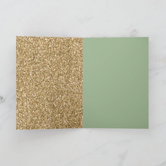 Carte Pine Green Gold Glitzy Parties scintillant Arbre d (Intérieur)