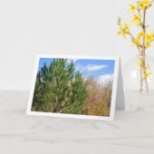 Carte Pine Tree, Blue Sky Portrait (Fleur jaune)