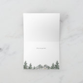 Carte Pine Tree Forest Mountain Thème Mariage Merci (Intérieur)