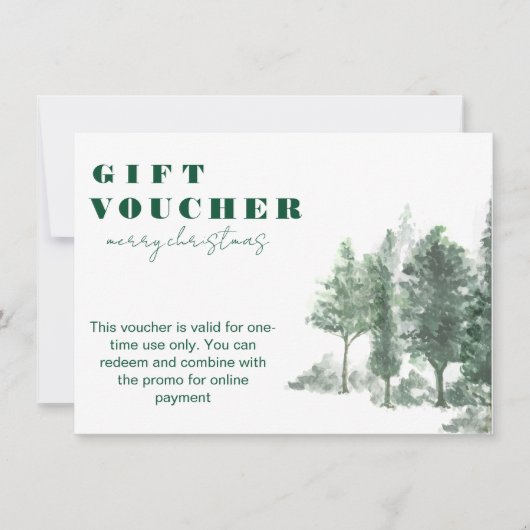 Carte Pine Tree Forest Rustic Ajouter Logo Certificat ca (Devant)