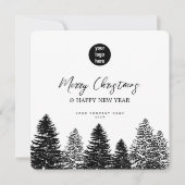 Carte Pine Tree Holiday Entreprise Entreprise QR Code Lo (Devant)