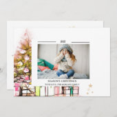 Carte Pine Tree présente des BONNES FÊTES photo (Devant / Derrière)