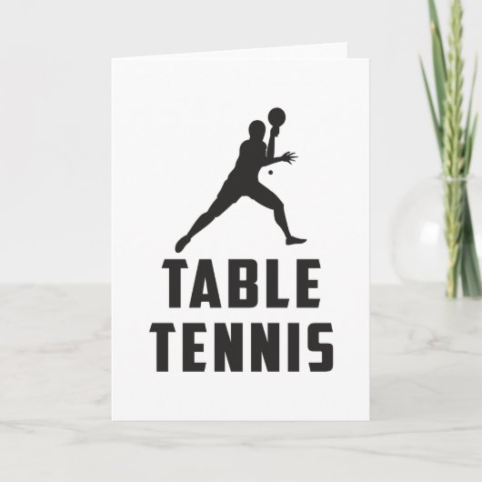 Carte Ping Pong Table Tennis Paddle Player Idée cadeau (Devant)