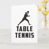 Carte Ping Pong Table Tennis Paddle Player Idée cadeau (Fleur jaune)