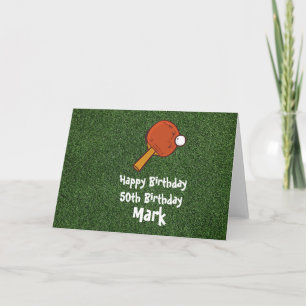 Carte Ping pong tennis de table Anniversaire