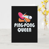 Carte Ping Pong Tennis Femme (Fleur jaune)