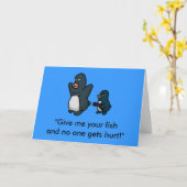 Carte Pingouin ! (Fleur jaune)