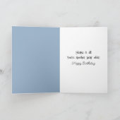 Carte Pingouin D'Anniversaire Sur Un Iceberg (Intérieur)