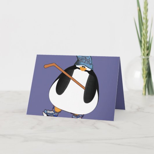 Carte Pingouin de hockey (Devant)