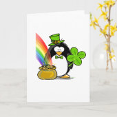 Carte Pingouin de lutin (Fleur jaune)