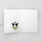 Carte Pingouin de nage de fête (Intérieur)
