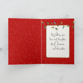 Carte Pingouin de Noël avec manteau rouge (Intérieur)