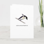 Carte Pingouin De Ski Drôle Un Sur Un Million De Merci (Dos)