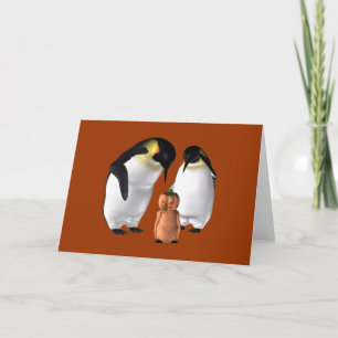 Carte Pingouin d'Halloween