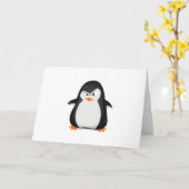 Carte Pingouin fâché (Fleur jaune)