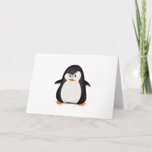 Carte Pingouin fâché