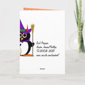 Carte Pingouin mauvais Halloween (Dos)