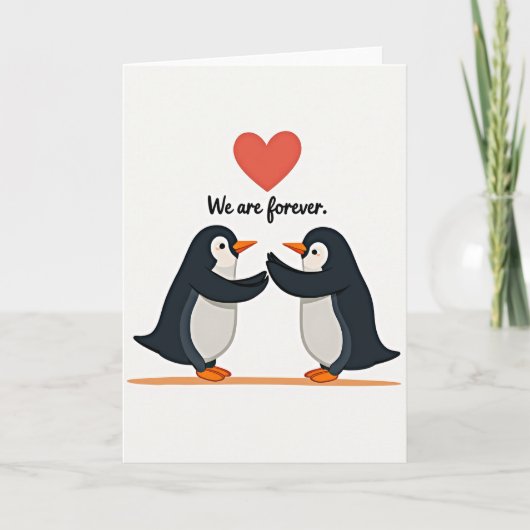 Carte Pingouin Notre Amour Est Éternel (Devant)