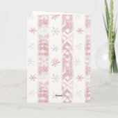 Carte Pingouin rose Snowflakes Noël (Dos)