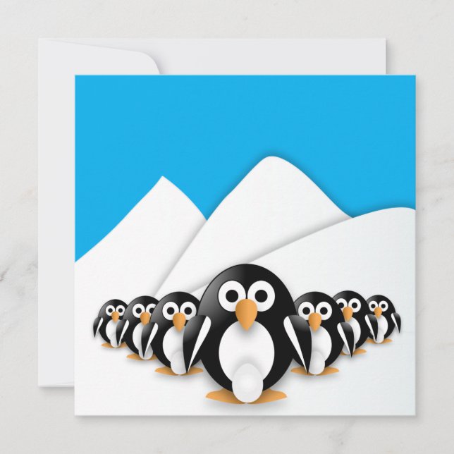 Carte Pingouins amusants (Devant)