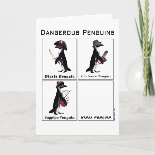 Carte pingouins dangereux (Devant)