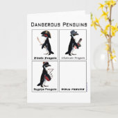 Carte pingouins dangereux (Fleur jaune)