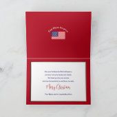 Carte Pingouins militaires de Noël 4 Branches Uniformes  (Intérieur)