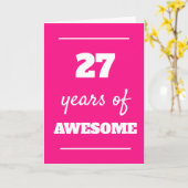 Carte Pink 27 Years of Awesome 27th Birthday Card (Fleur jaune)