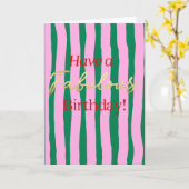Carte Pink and Green Have a Fabulous Birthday (Fleur jaune)
