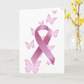 Carte Pink Aware Ribbon (Fleur jaune)