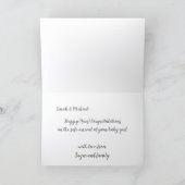 Carte Pink Baby Girl New Parents Félicitations Card (Intérieur)