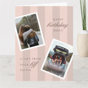 Carte Pink Best Friends Photo Joyeux Anniversaire