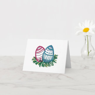 Carte Pink & Blue Easter Eggs card
