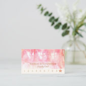 Carte Pink Bokeh Spa et Loyalty 10 Punch Salon (Debout devant)